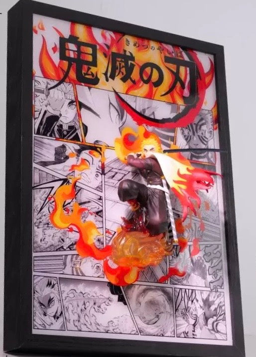 Tableau 3D LED avec Figurine - RENGOKU