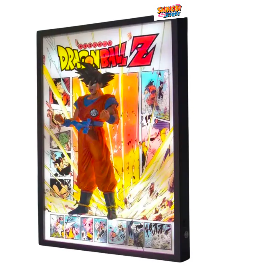 Tableau 3D LED avec Figurine - Goku