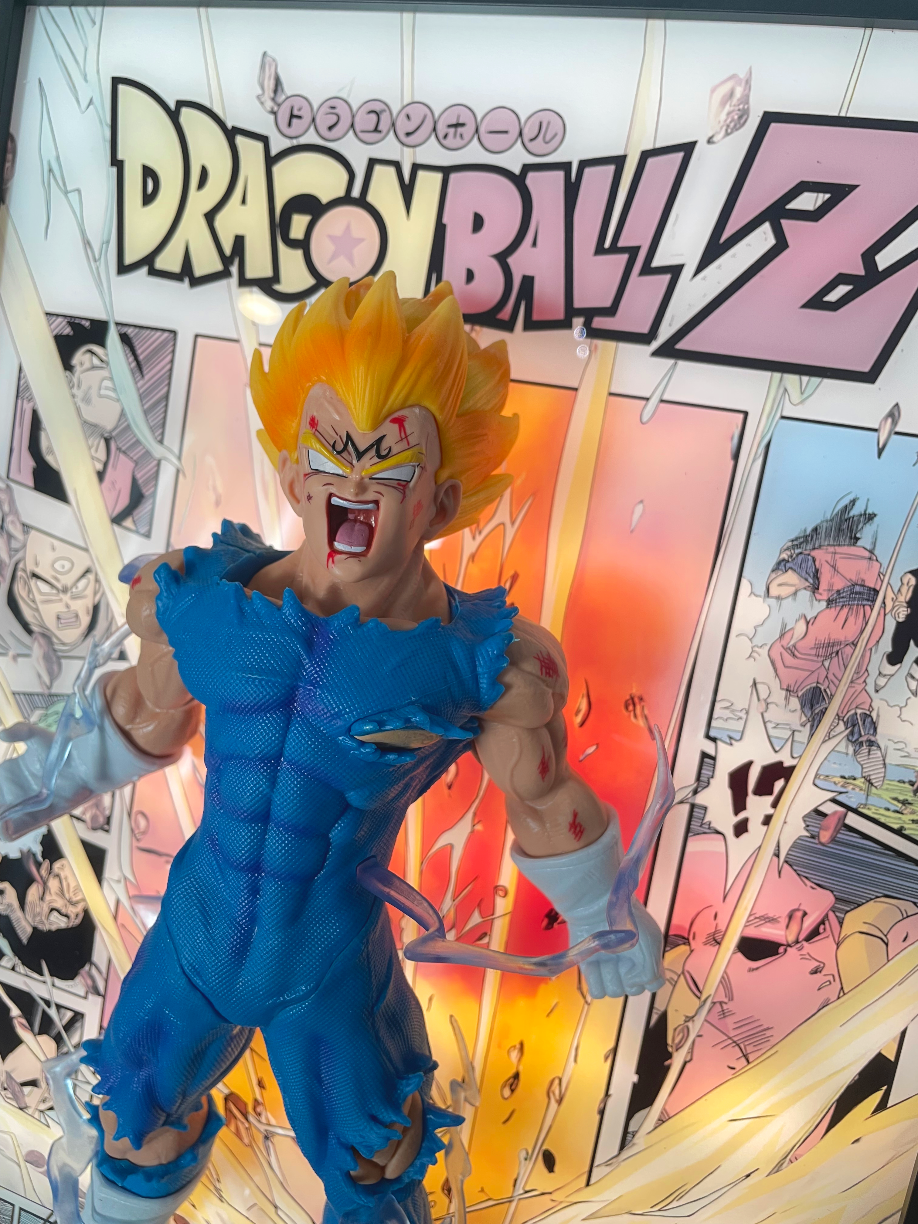Tableau 3D LED avec Figurine - Vegeta Super Saiyan